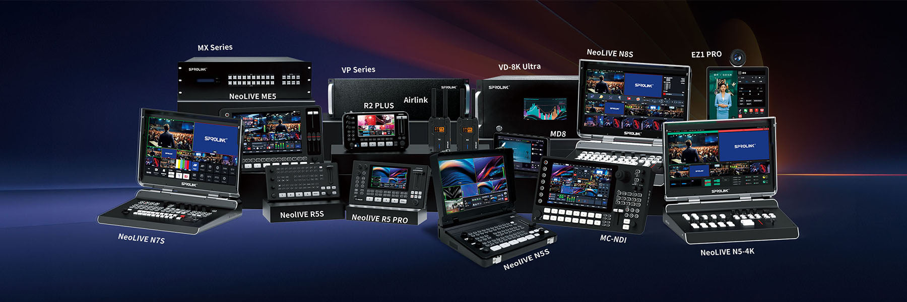 SPROLINK-Video Switcher Mixer, Video Capture Card，PTZ cameras