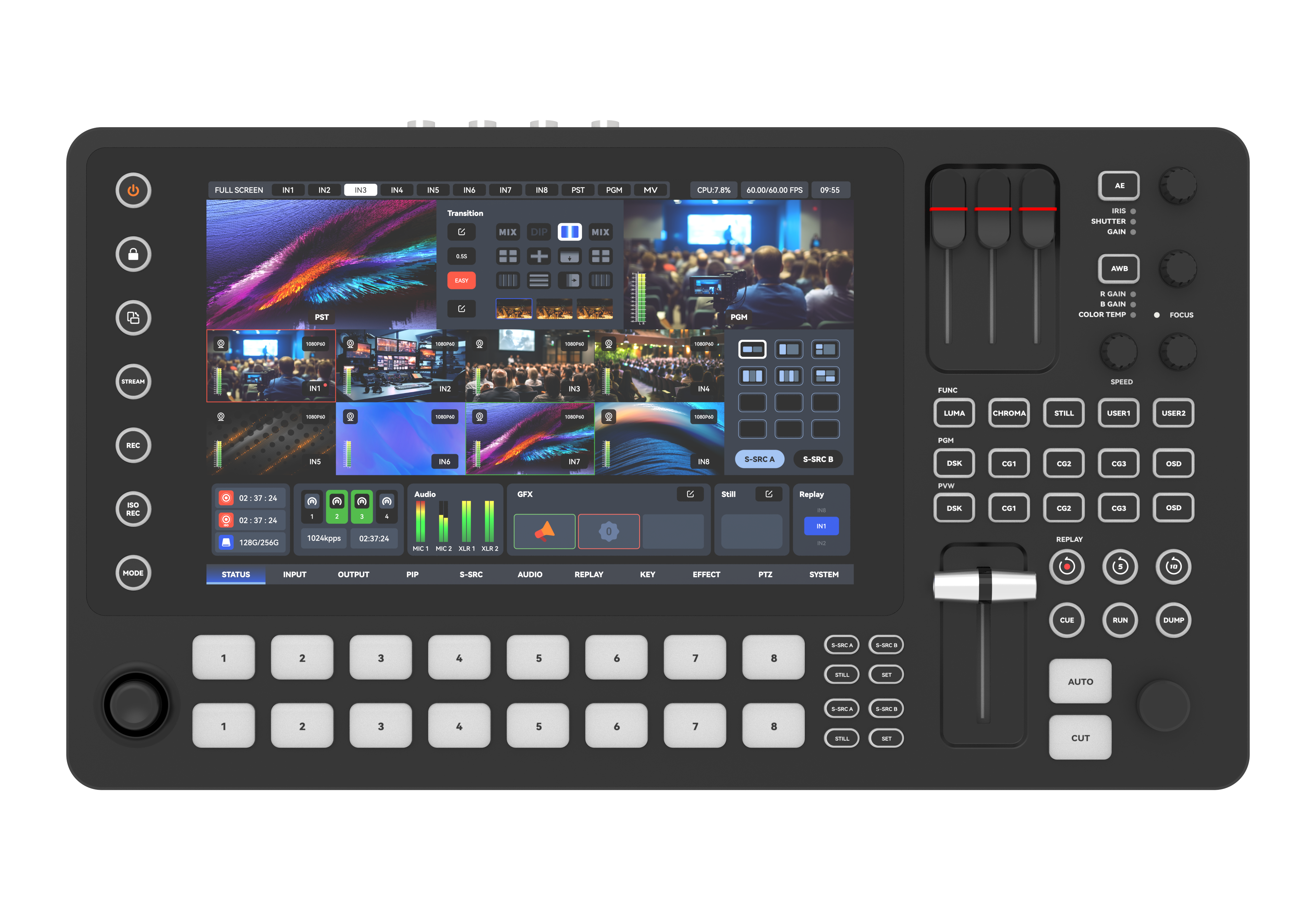 SPROLINK ME-NDI 8-Channel NDI Production Switcher, 10.1