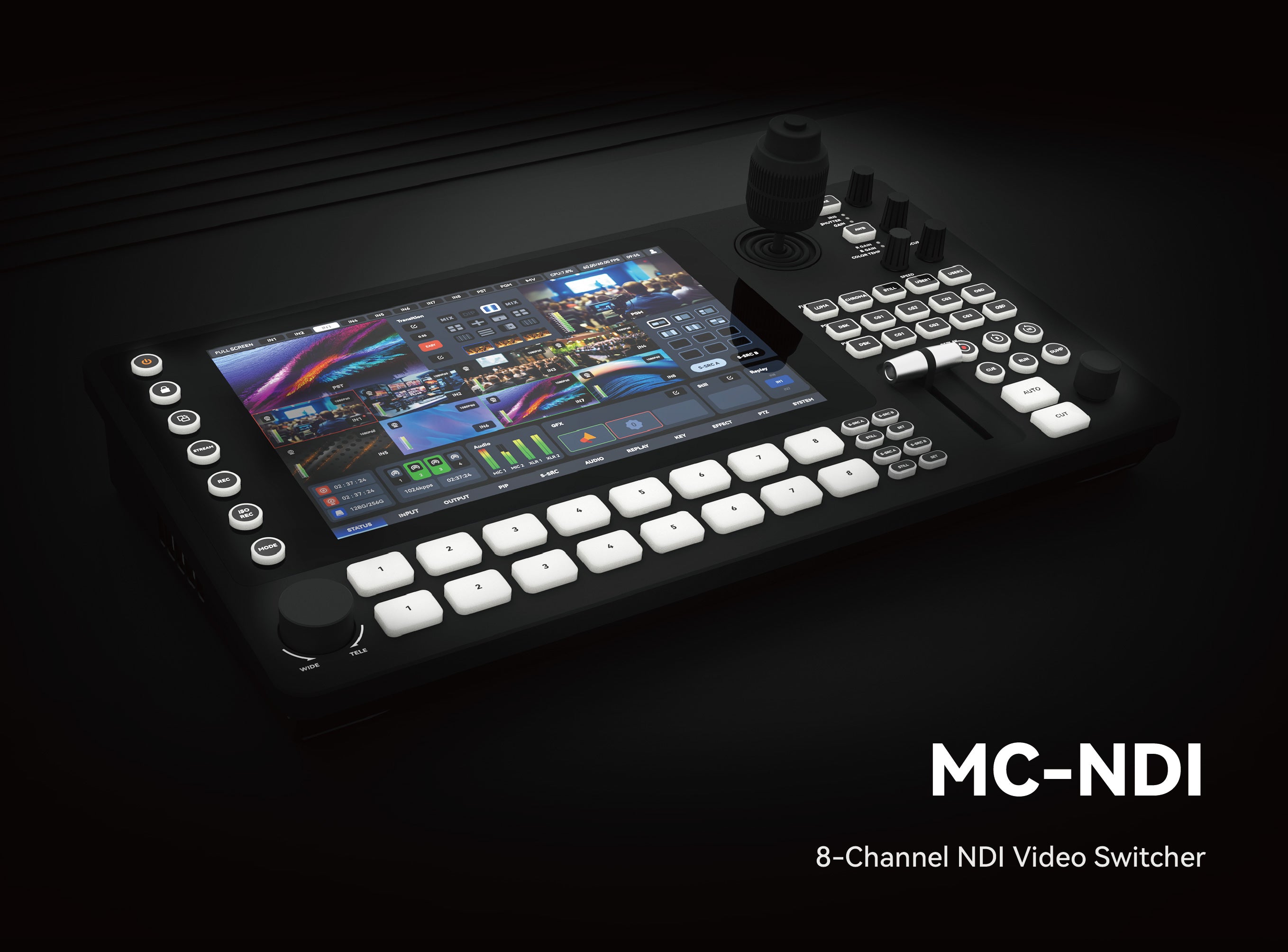 SPROLINK MC-NDI 8-Channel NDI Video Switcher, 10.1