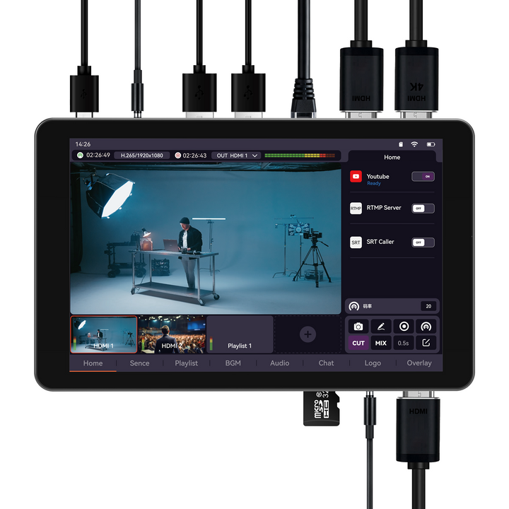 NEOlive MD8 Portable Multi-Cam Live Streaming Studio - 8
