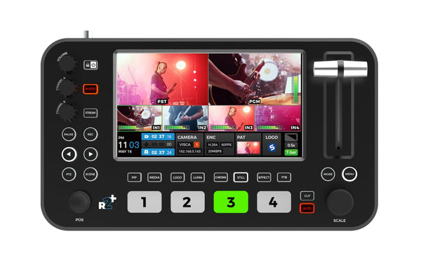  R2 plus Video switcher mixer preview screen display effect and function keys show